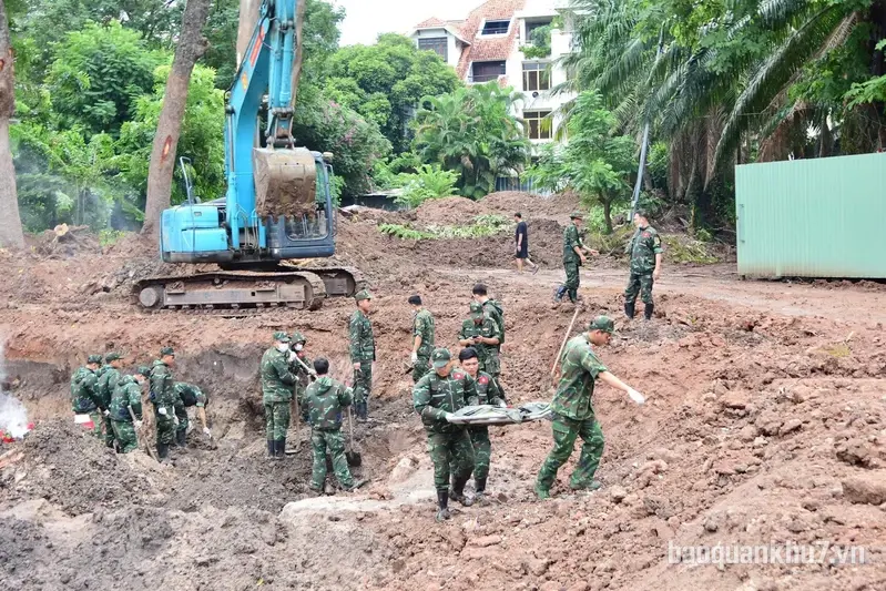 Tìm thấy thêm hài cốt liệt sĩ tại TP. HCM và TP. Đồng Nai trong ngày 31/8