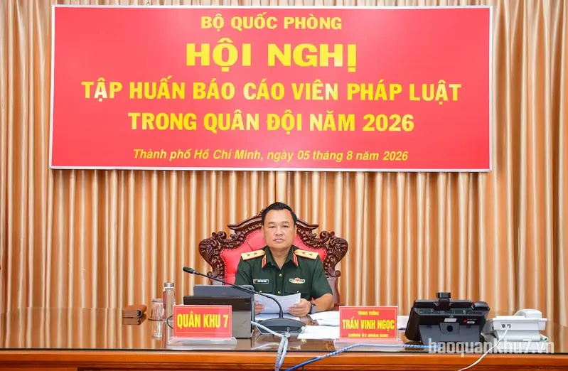 Tập huấn Báo cáo viên pháp luật trong Quân đội năm 2026