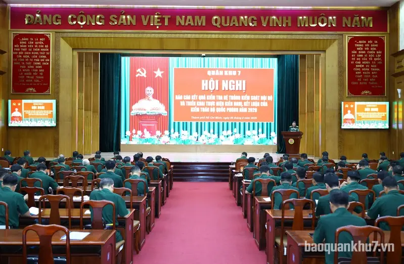Quân khu 7 tổ chức Hội nghị báo cáo kết quả kiểm tra hệ thống kiểm soát nội bộ 