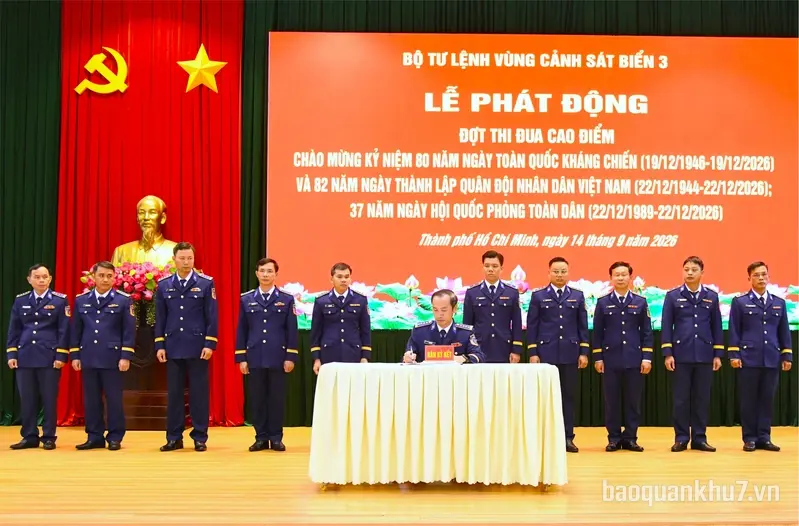 Vùng Cảnh sát biển 3 phát động thi đua cao điểm “80 ngày thi đua Quyết thắng - Viết tiếp bản hùng ca”