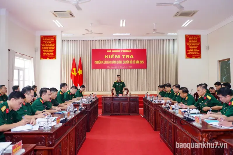 Bộ Quốc phòng kiểm tra công tác cải cách hành chính, chuyển đổi số tại Sư đoàn 309