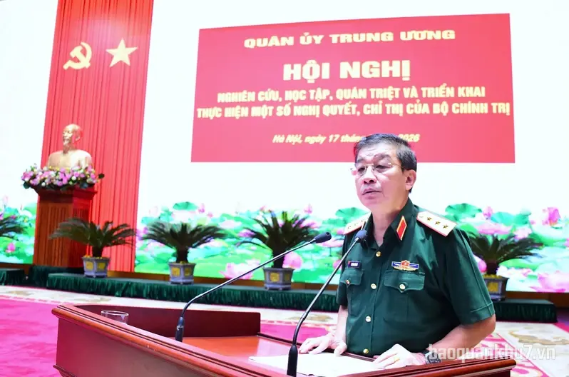 Quân ủy Trung ương nghiên cứu, học tập, quán triệt và triển khai thực hiện một số nghị quyết, chỉ thị của Bộ Chính trị