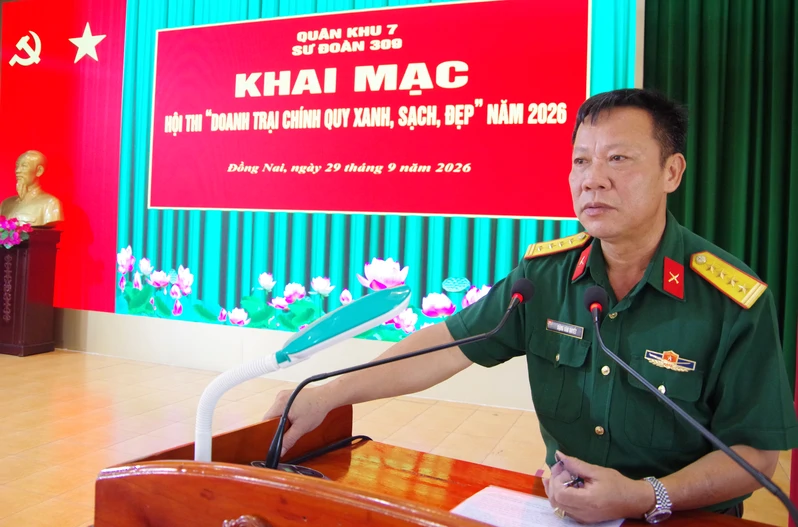 Sư đoàn 309 khai mạc Hội thi “Doanh trại chính quy, xanh, sạch, đẹp” năm 2026