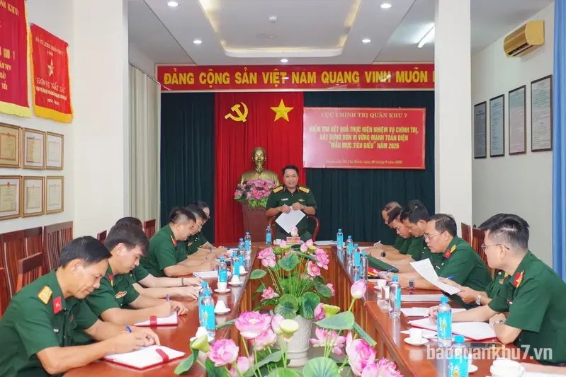 Cục Chính trị Quân khu 7 kiểm tra kết quả thực hiện nhiệm vụ tại Bảo tàng Quân khu