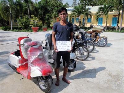 Đồn Biên phòng Bình Thạnh, Bộ đội Biên phòng Long An bắt đối tượng vận chuyển xe gian qua biên giới