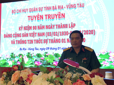 Bộ CHQS tỉnh Bà Rịa - Vũng Tàu: Hội nghị tuyên truyền kỷ niệm 90 năm ngày thành lập Đảng Cộng sản Việt Nam