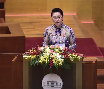 Chủ tịch Quốc hội phát biểu khai mạc kỳ họp "cầu nối" của Quốc hội