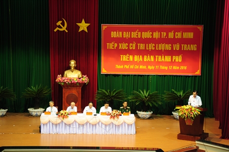 ​Đoàn đại biểu Quốc hội Thành phố Hồ Chí Minh tiếp xúc cử tri lực lượng vũ trang