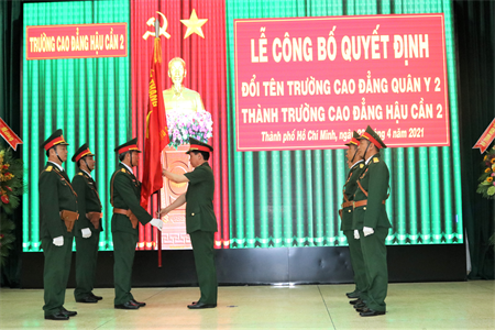 Lễ công bố quyết định đổi tên Trường Cao đẳng Quân y 2 thành Trường Cao đẳng Hậu cần 2
