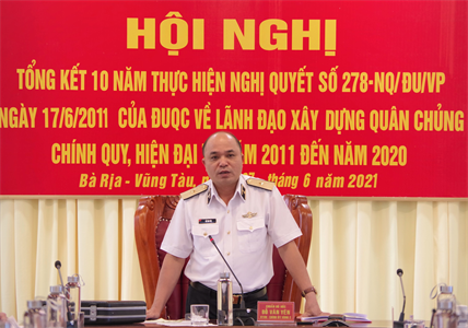 Đảng ủy Vùng 2 Hải quân tổng kết 10 năm thực hiện Nghị quyết số 278 của Đảng ủy Quân chủng Hải quân