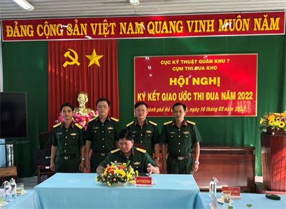 Khối thi đua Cụm Kho, Cục Kỹ thuật ký kết giao ước thi đua năm 2022