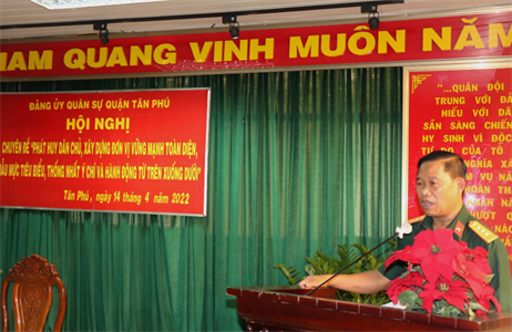 LLVT quận Tân Phú phát huy dân chủ, xây dựng đơn vị vững mạnh toàn diện