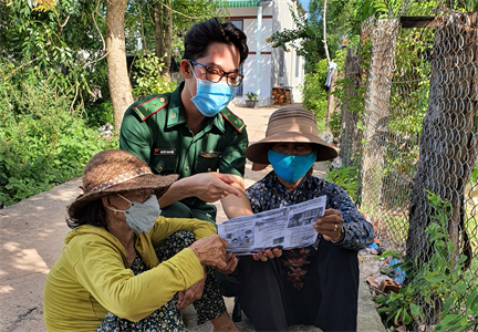 Đồn Biên phòng Tân Thắng tuyên truyền phòng, chống dịch sốt xuất huyết
