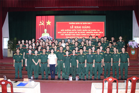 Khai giảng Bồi dưỡng kiến thức quân sự và đào tạo sĩ quan dự bị năm 2022