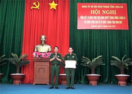 Bộ đội Biên phòng tỉnh Long An tổng kết 10 năm thực hiện Nghị quyết Trung ương 8, khóa XI