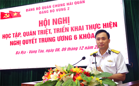 Vùng 2 Hải quân quán triệt Nghị quyết Trung ương 6, khóa XIII