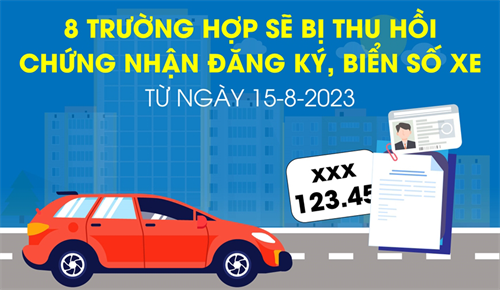 Những trường hợp thu hồi chứng nhận đăng ký, biển số xe