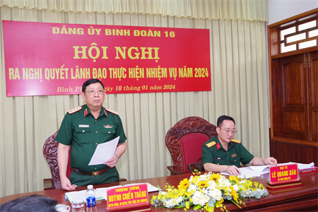 Đảng ủy Binh đoàn 16 ra nghị quyết lãnh đạo thực hiện nhiệm vụ năm 2024