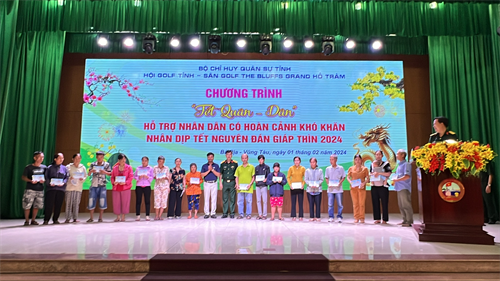 Bộ CHQS tỉnh Bà Rịa - Vũng Tàu phối hợp tổ chức chương trình “Tết quân-dân”