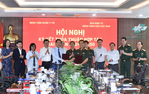 Bệnh viện Quân y 175 ký kết hợp tác với Báo điện tử Đảng Cộng sản Việt Nam