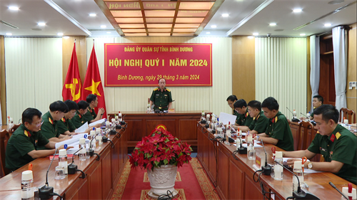 Đảng ủy Quân sự tỉnh Bình Dương ra nghị quyết lãnh đạo thực hiện nhiệm vụ quý II năm 2024