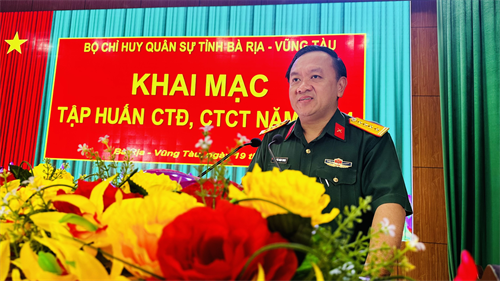 Bộ CHQS tỉnh Bà Rịa -  Vũng Tàu tập huấn công tác Đảng, công tác chính trị năm 2024