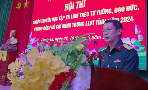 Bộ CHQS tỉnh Long An khai mạc Hội thi tuyên truyền học tập và làm theo tư tưởng, đạo đức, phong cách Hồ Chí Minh