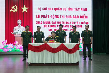 Bộ CHQS tỉnh Tây Ninh phát động thi đua cao điểm chào mừng Đại hội Thi đua Quyết thắng LLVT Quân khu giai đoạn 2019-2024