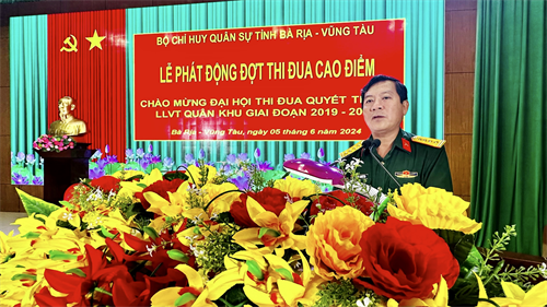 Bộ CHQS tỉnh Bà Rịa - Vũng Tàu phát động thi đua cao điểm chào mừng Đại hội Thi đua Quyết thắng LLVT Quân khu giai đoạn 2019 - 2024