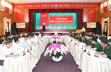 Đảng ủy Quân sự tỉnh Bà Rịa - Vũng Tàu hội nghị phiên 6 tháng đầu năm 2024