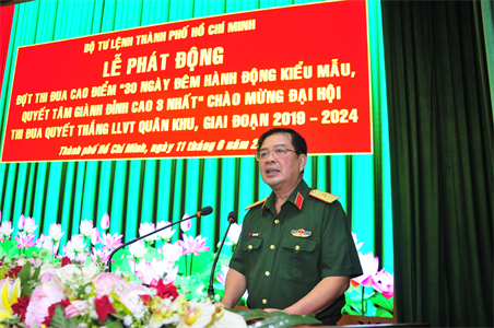 Bộ Tư lệnh TPPHCM phát động thi đua chào mừng Đại hội Thi đua Quyết thắng LLVT Quân khu, giai đoạn 2019-2024