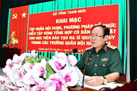 Bộ Tổng Tham mưu khai mạc tập huấn cho học viên đào tạo hạ sĩ quan chỉ huy trong các nhà trường Quân đội