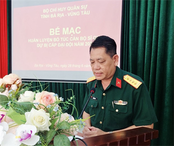 Bộ CHQS tỉnh Bà Rịa - Vũng Tàu bế mạc lớp huấn luyện bổ túc sĩ quan dự bị cấp Đại đội năm 2024