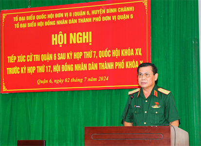 Tổ đại biểu Quốc hội Thành phố Hồ Chí Minh tiếp xúc cử tri Quận 6