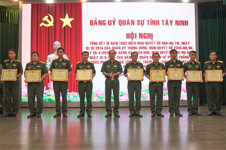 Đảng ủy Quân sự tỉnh Tây Ninh tổng kết 10 năm thực hiện Nghị quyết số 689  của Quân ủy Trung ương