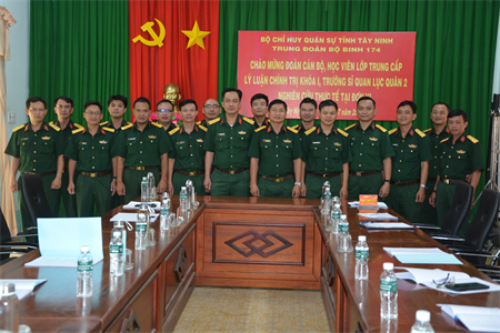 Học viên Trường Sĩ quan Lục quân 2 nghiên cứu thực tế tại Bộ CHQS tỉnh Tây Ninh