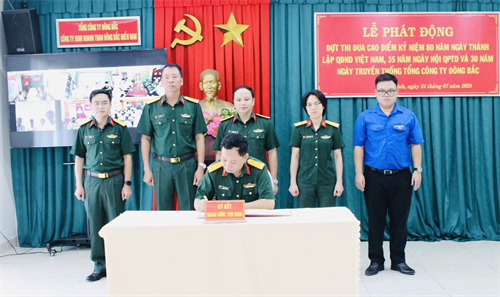 Công ty Kinh doanh than Đông Bắc miền Nam phát động thi đua chào mừng 80 năm Ngày thành lập Quân đội nhân dân Việt Nam