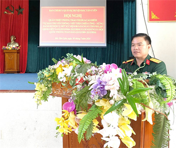 Ban CHQS huyện Bắc Tân Uyên phát động thi đua cao điểm với chủ đề “Tự hào truyền thống - viết tiếp chiến công - xứng danh Bộ đội Cụ Hồ”