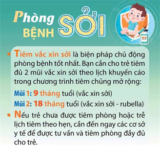 Lời khuyên phòng, chống bệnh sởi