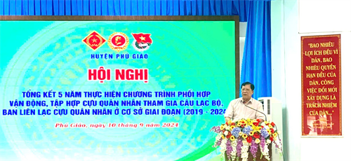 Huyện Phú Giáo, tỉnh Bình Dương: Câu lạc bộ cựu quân nhân hoạt động hiệu quả