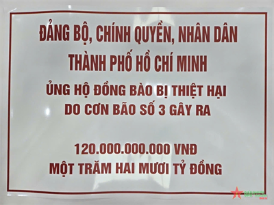 TPHCM hỗ trợ 120 tỷ đồng giúp đồng bào phía Bắc khắc phục hậu quả mưa bão, kêu gọi người dân tiếp tục ủng hộ