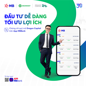 MB chính thức phân phối sản phẩm quỹ mở Dragon Capital trên App MBBank