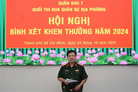 Quân khu 7: Khối thi đua quân sự địa phương bình xét khen thưởng năm 2024