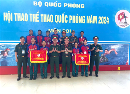 Đoàn Quân khu 7 đạt giải Nhì toàn đoàn môn bơi vũ trang dân quân tự vệ tại Hội thao Thể thao quốc phòng năm 2024