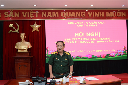 Cụm thi đua số 1, Cục Chính trị Quân khu bình xét khen thưởng trong Phong trào thi đua Quyết thắng năm 2024