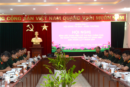 Hội đồng Thi đua khen thưởng Quân khu 7 bình xét danh hiệu Cờ thi đua Chính phủ, Bộ Quốc phòng năm 2024