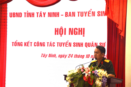 Tây Ninh tổng kết công tác tuyển sinh quân sự năm 2024