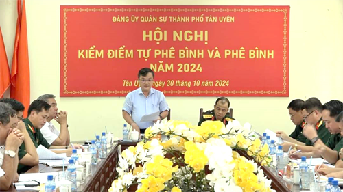 Đảng ủy Quân sự thành phố Tân Uyên hoàn thành xuất sắc nhiệm vụ năm 2024