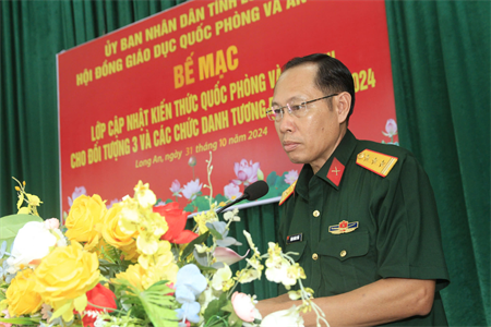 Long An bế mạc lớp cập nhật kiến thức quốc phòng và an ninh