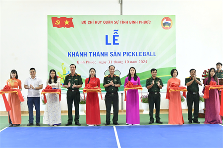 Bộ Chỉ huy Quân sự tỉnh Bình Phước khánh thành sân Pickleball